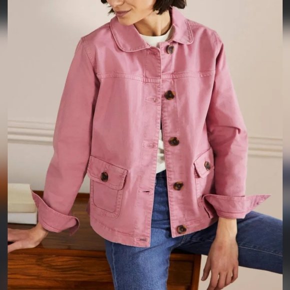 Boden Patch Pocket Womens Pink Jacket Plus Size 16/18 - Picture 5 of 5